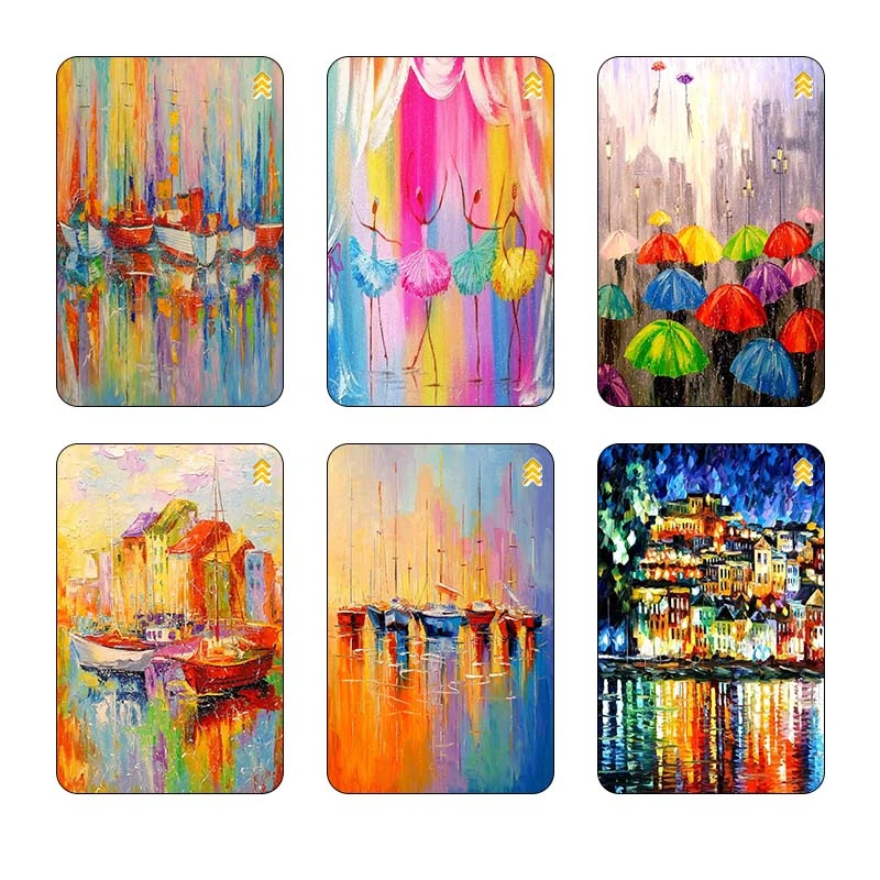 استیکر کارت مدل نقاشی‌های آبرنگی Watercolor Paintings کد 67470 مجموعه 6 عددی
