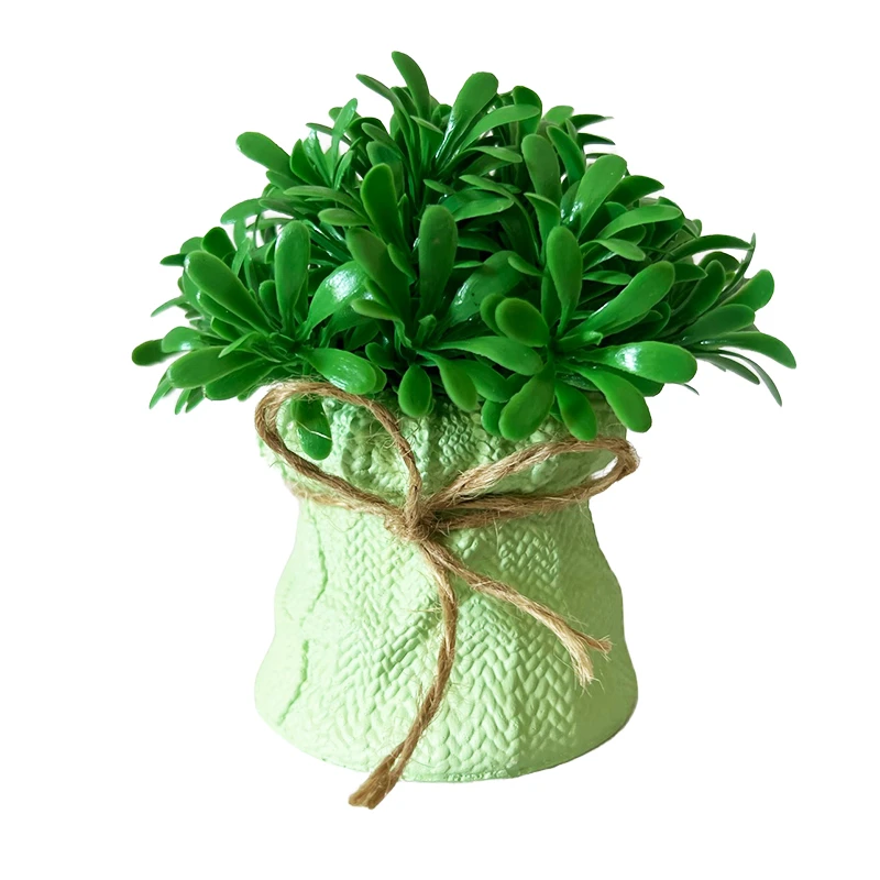 گلدان به همراه گل مصنوعی مدل بافت میخک کد 744