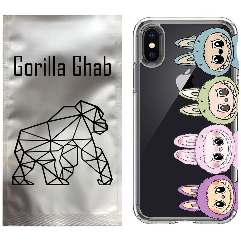کاور گوریلا قاب مدل CLG کد 101 طرح لبوبو Labubu مناسب برای گوشی موبایل اپل iPhone X / XS