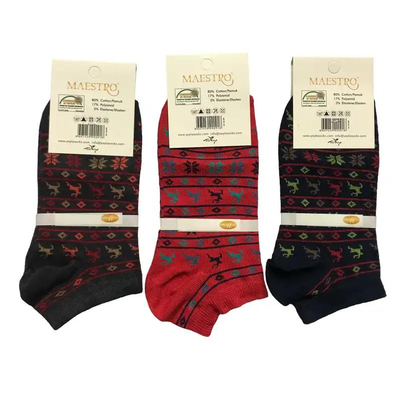 جوراب زنانه مدل مچی مجموعه 3 عددی