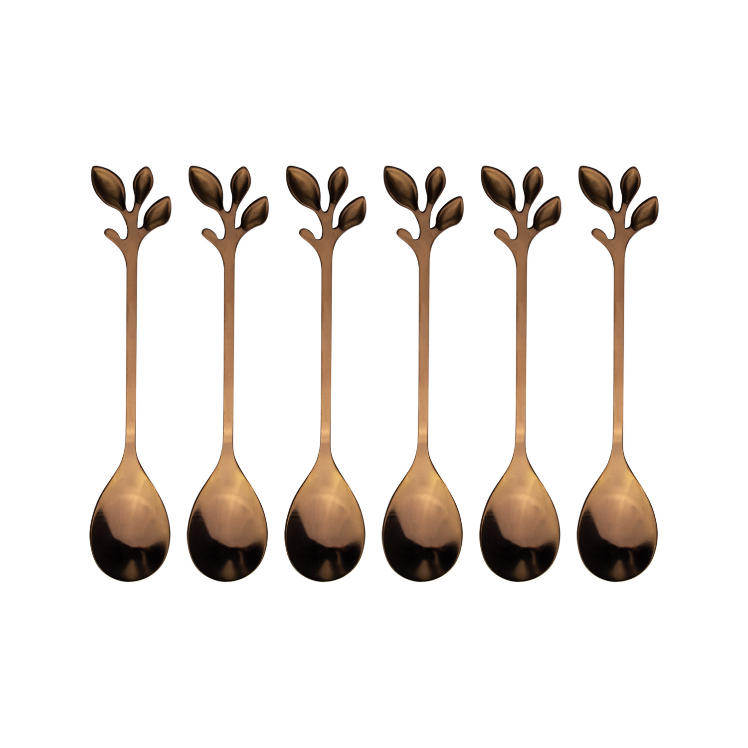 قاشق چای خوری مدل برگ کد 501 بسته 6 عددی