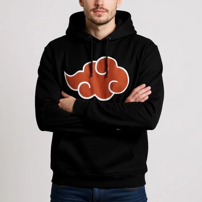 هودی مردانه مدل انیمه ناروتو آکاتسوکی akatsuki cloud