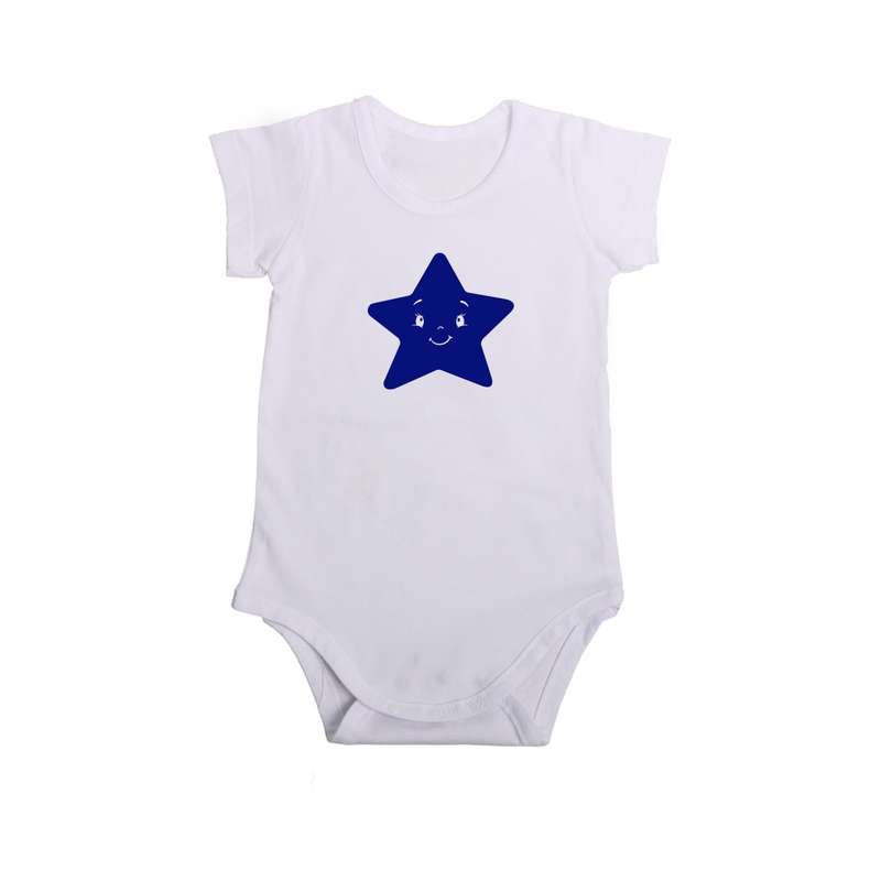 بادی آستین کوتاه نوزادی مدل ستاره کد star-w-1