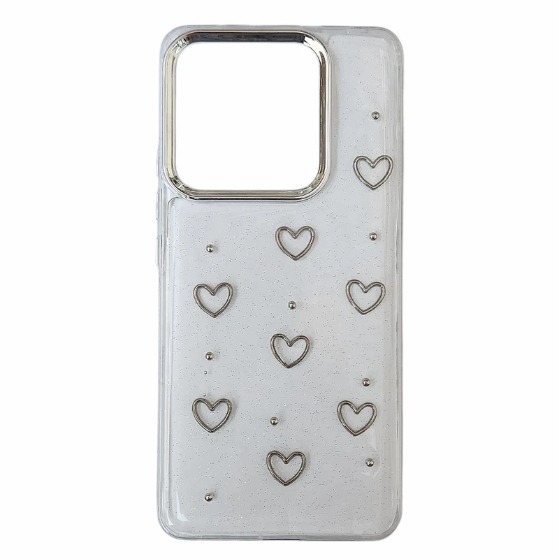 کاور مدل رزینی شاین طرح قلب مناسب برای گوشی موبایل شیائومی Redmi Note 14 4G 