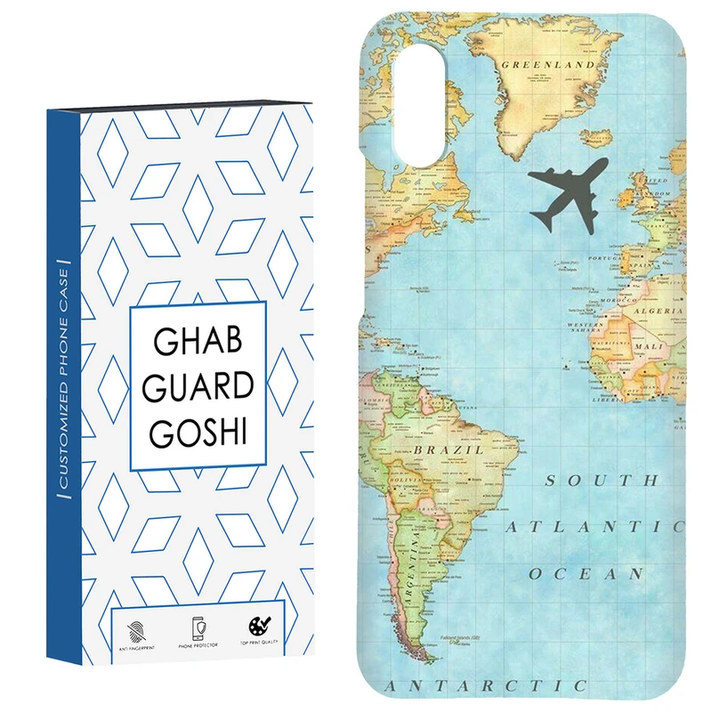 کاور قاب گارد گوشی طرح نقشه جهان کد Dimo-057 مناسب برای گوشی موبایل شیائومی Redmi 9A / 9i