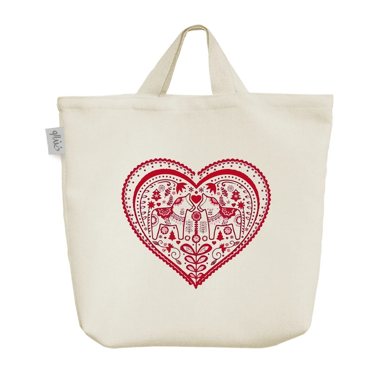 ساک خرید خندالو مدل قلب قرمز کد 8157