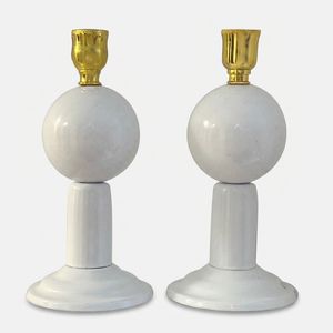 شمعدان نورهام مدل POONY-WHITE مجموعه 2 عددی