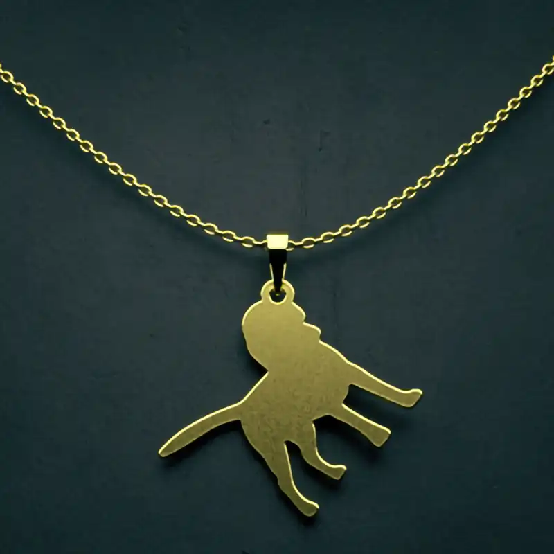 گردنبند طلا 18 عیار زنانه مدوپد مدل سگ کد J3-1-1247