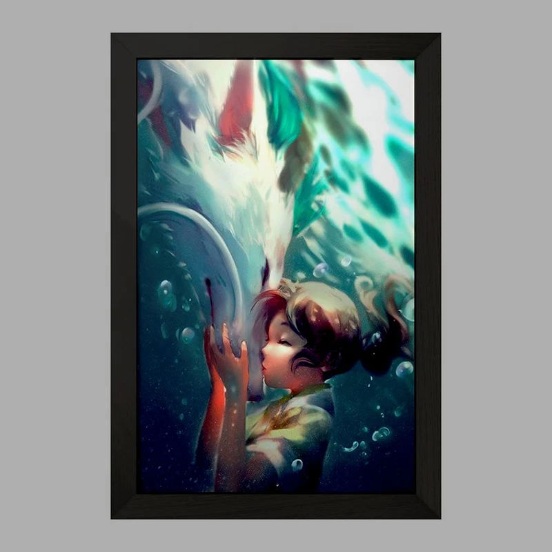 تابلو خندالو مدل چیهیرو و هاکو انیمه شهر اشباح Spirited Away  کد 12091