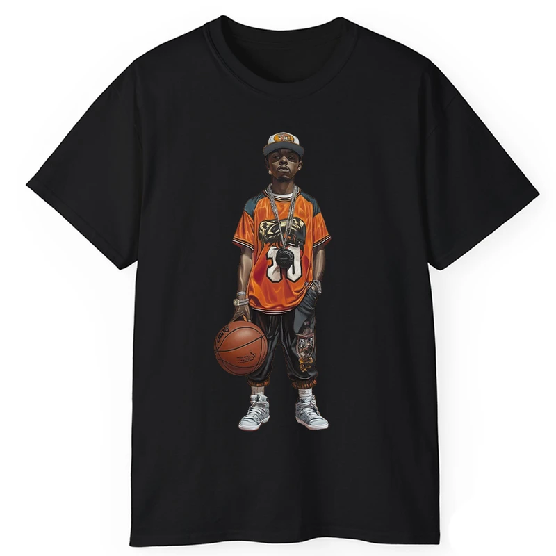 تی‌شرت آستین کوتاه مردانه پاد آفرین مدل پسر بسکتبالیست 63