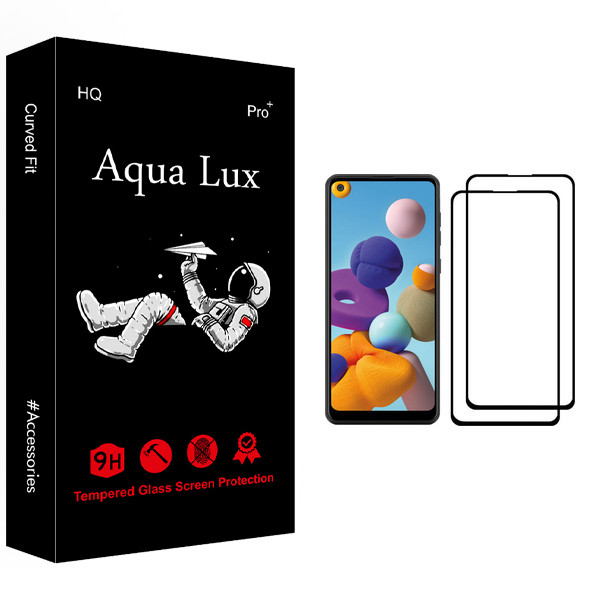 محافظ صفحه نمایش آکوا لاکس مدل +Pro مناسب برای گوشی موبایل سامسونگ Galaxy A21 بسته دو عددی