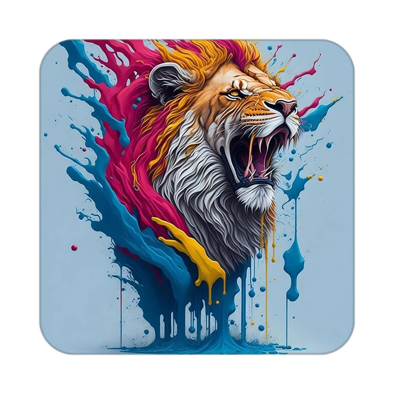 زیر لیوانی کاکتی طرح شیر مدل mp24196