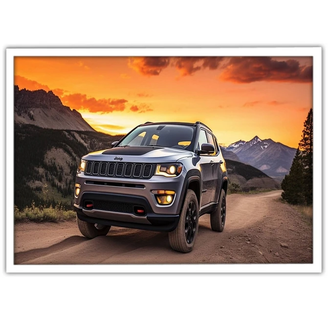 تابلو نوری بکلیت طرح ماشین جیپ مدل W-MID-17565