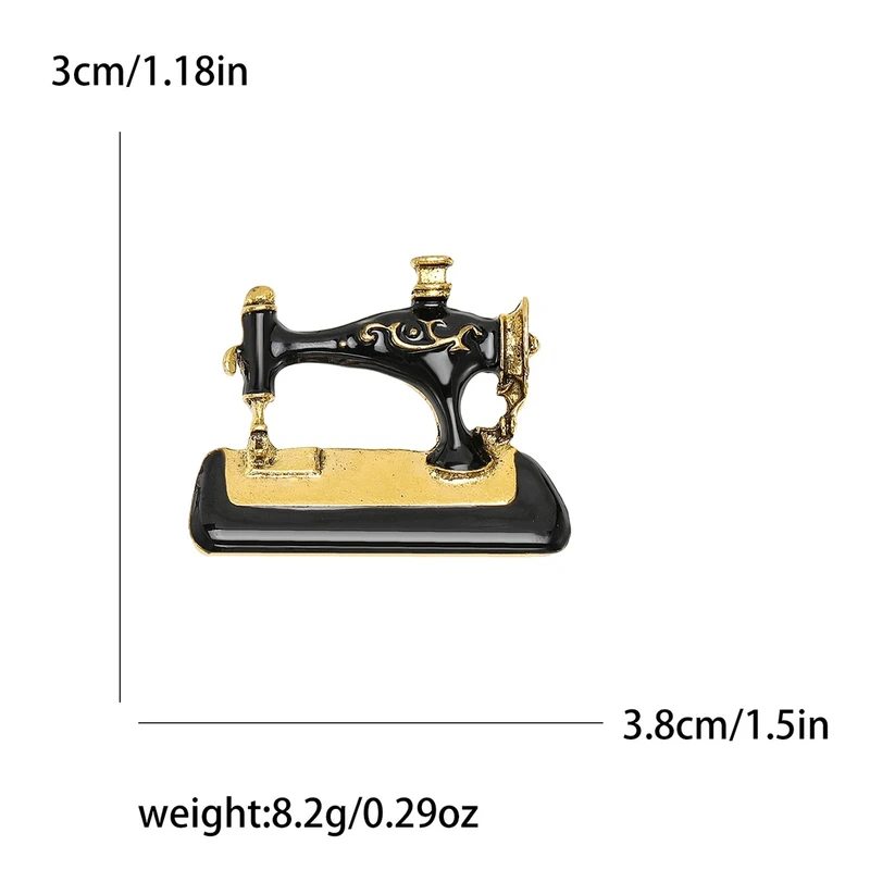 عکس شماره 2 : گل سینه زنانه مدل چرخ خیاطی کلاسیک کد ngr429
