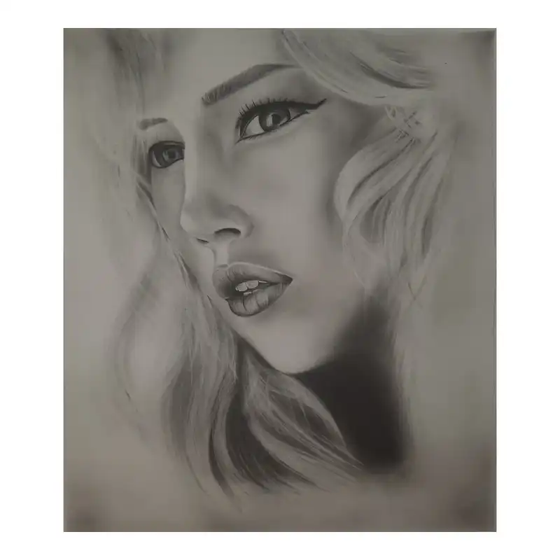 نقاشی سیاه قلم طرح چهره