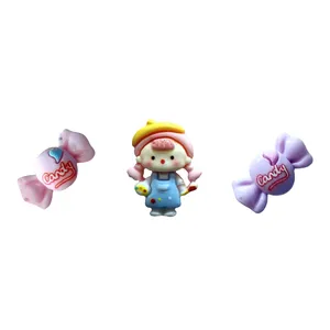 مگنت مدل یخچال طرح دختر عروسکی و شکلات مجموعه سه عددی 