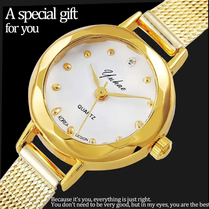 ساعت مچی عقربه ای زنانه مدل تک موتوره بند ظریف