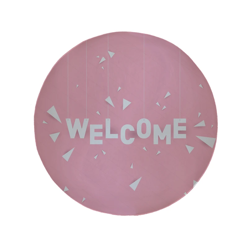   پادری مدل دایره طرح Welcome کد 8261 سایز 90 × 90 سانتی متر