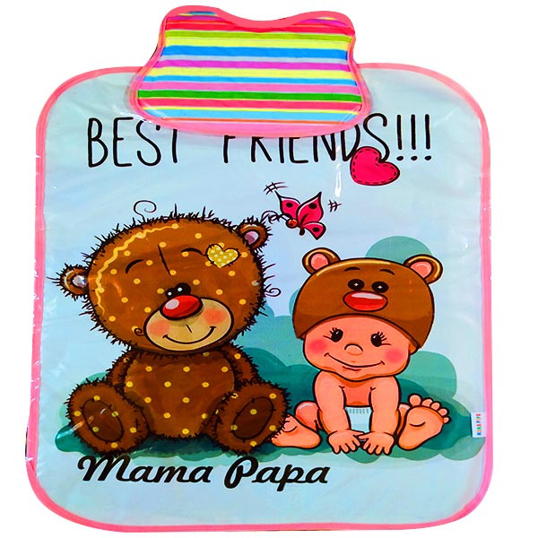 زیرانداز تعویض نوزاد طرح کودک و خرس کد B9