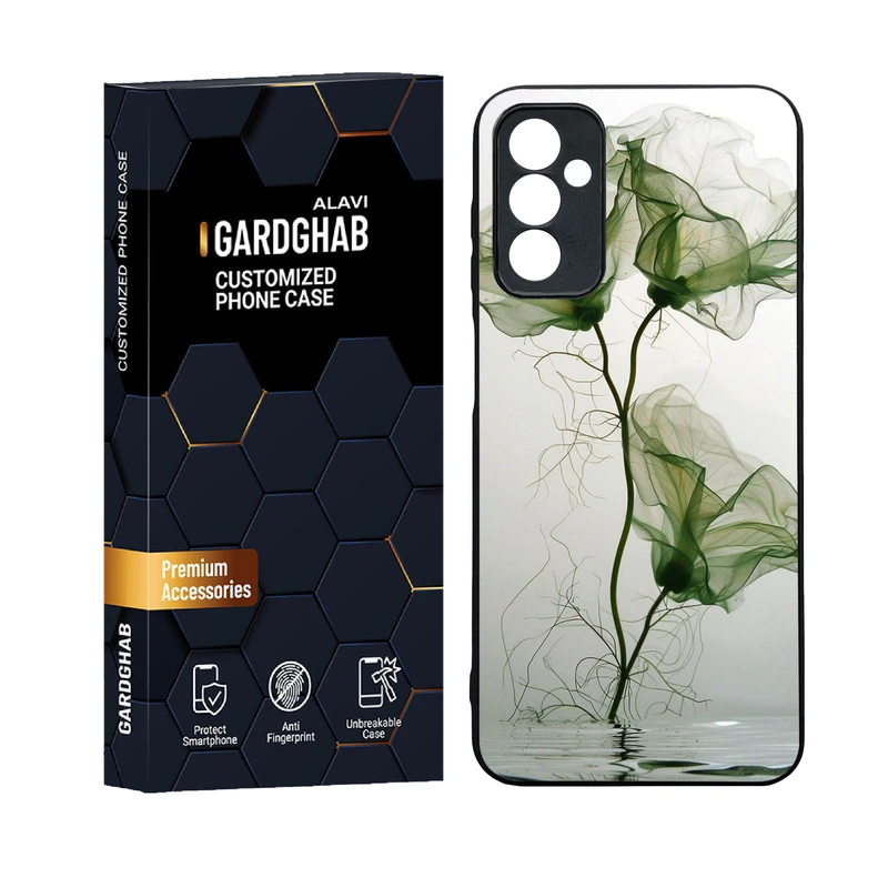 کاور گارد قاب علوی دورژله ای پشت گلس مدل هنری مناسب برای گوشی موبایل سامسونگ Galaxy F13