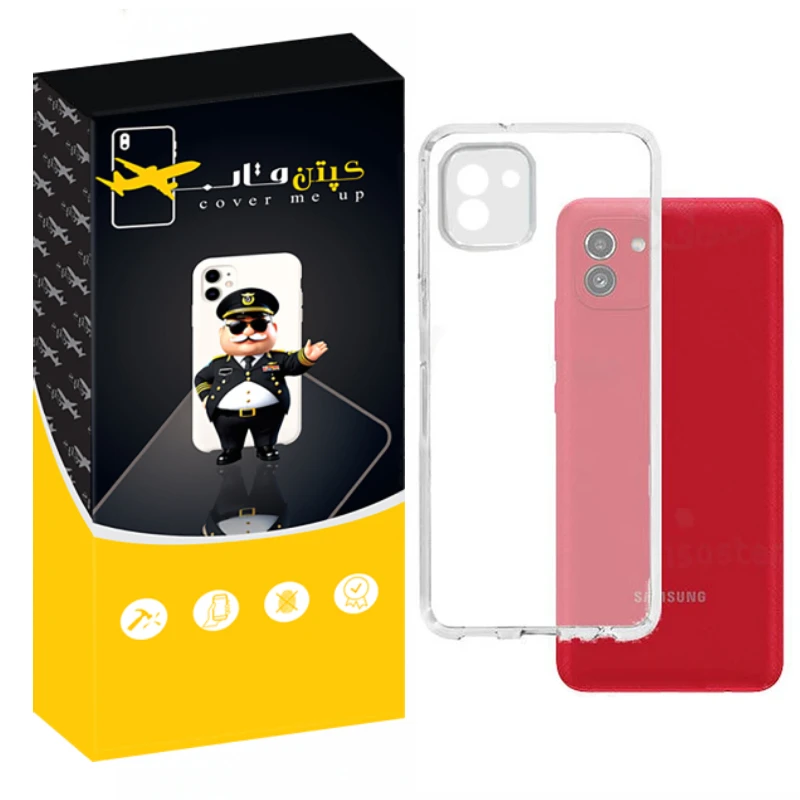 کاور کپتن  قاب مدل Crystal مناسب برای گوشی موبایل سامسونگ Galaxy A03