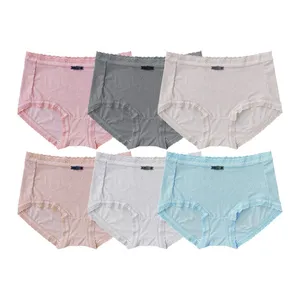 شورت زنانه مدل نوار تور دار کد ZP150.1 مجموعه 6 عددی