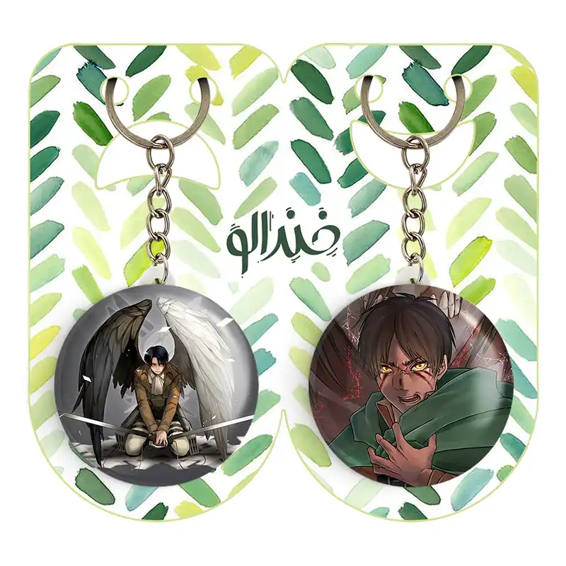 جاکلیدی خندالو مدل لیوای انیمه اتک آن تایتان کد 1855618551 مجموعه 2 عددی