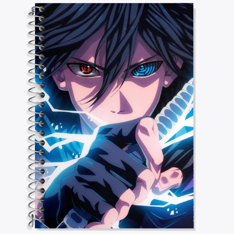 دفتر زبان 50 برگ خندالو مدل سه خط طرح ساسکه اوچیها انیمه ناروتو Naruto کد 11262