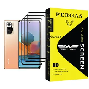 Waily Nice Pergas Glass MIX003 Screen Protector For Xiaomi Redmi Note 10 Pro Max Pack Of 3