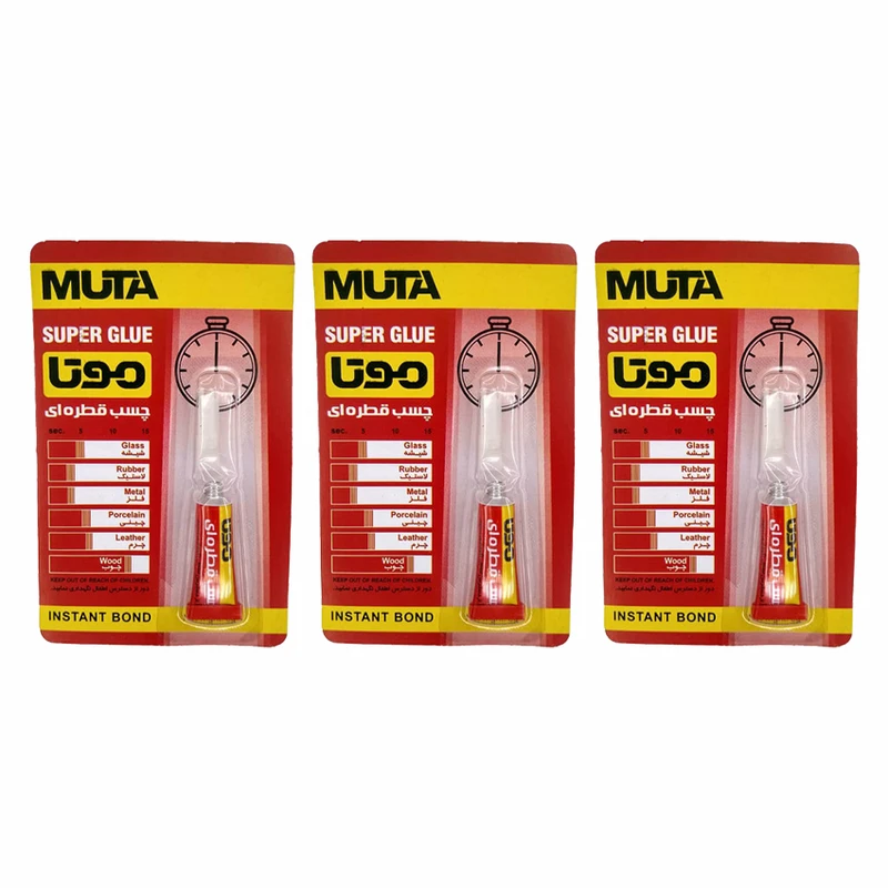 چسب قطره ای موتا مدل superglue حجم 3 میلی لیتر بسته 3 عددی
