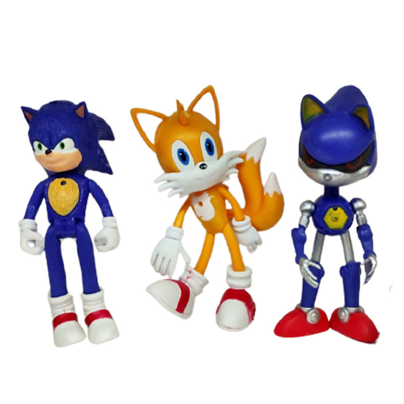 اکشن فیگور مدل سونیک چراغ دار  کد 1 مجموعه 3 عددی