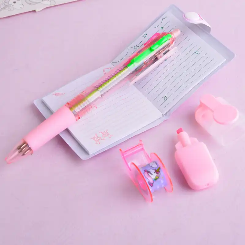 بسته لوازم تحریر مدل یونیکورن مجموعه 4 عددی