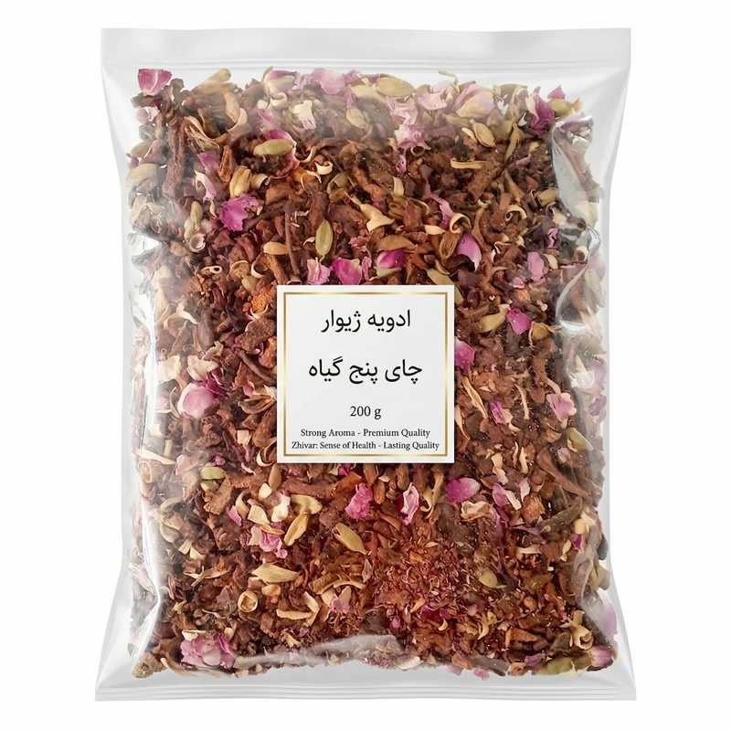 چای پنج گیاه ژیوار - 200 گرم