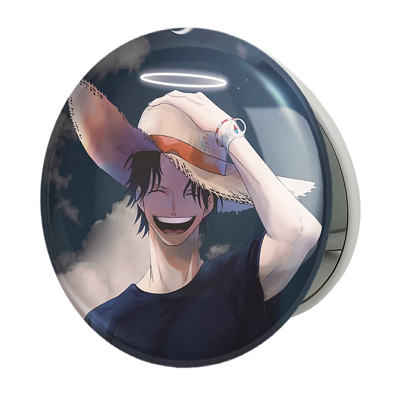 آینه جیبی خندالو طرح لوفی انیمه وان پیس One Piece مدل تاشو کد 17221 