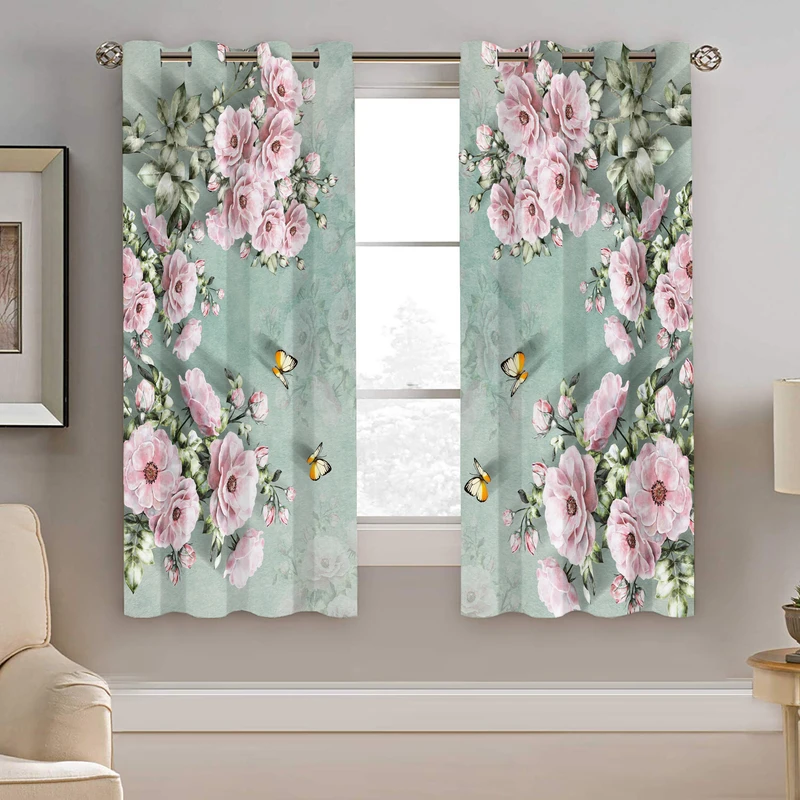 پرده نیروانا طرح گل مدل مخمل کد 5036  سایز 140×200 سانتی متر