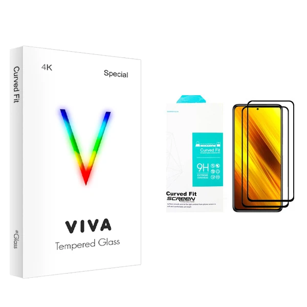 محافظ صفحه نمایش ویوا مدل 4K مناسب برای گوشی موبایل شیائومی Poco X3 بسته دو عددی