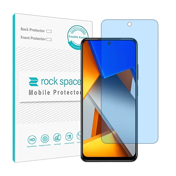 محافظ صفحه نمایش ضد اشعه آبی راک اسپیس مدل HyBLU مناسب برای گوشی موبایل شیائومی Poco M4 Pro 5G
