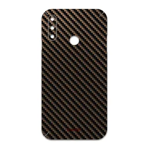 MAHOOT Glossy-Brown-Fiber Cover Sticker for LG W10
