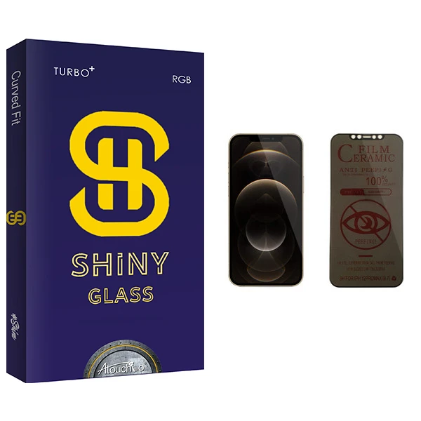 محافظ صفحه نمایش حریم شخصی آتوچبو مدل Shiny Glass مناسب برای گوشی موبایل اپل iPhone 12 Pro Max