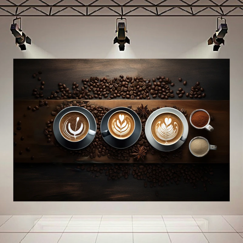 استیکر طرح قهوه مدل دانه و فنجان کد AR302733