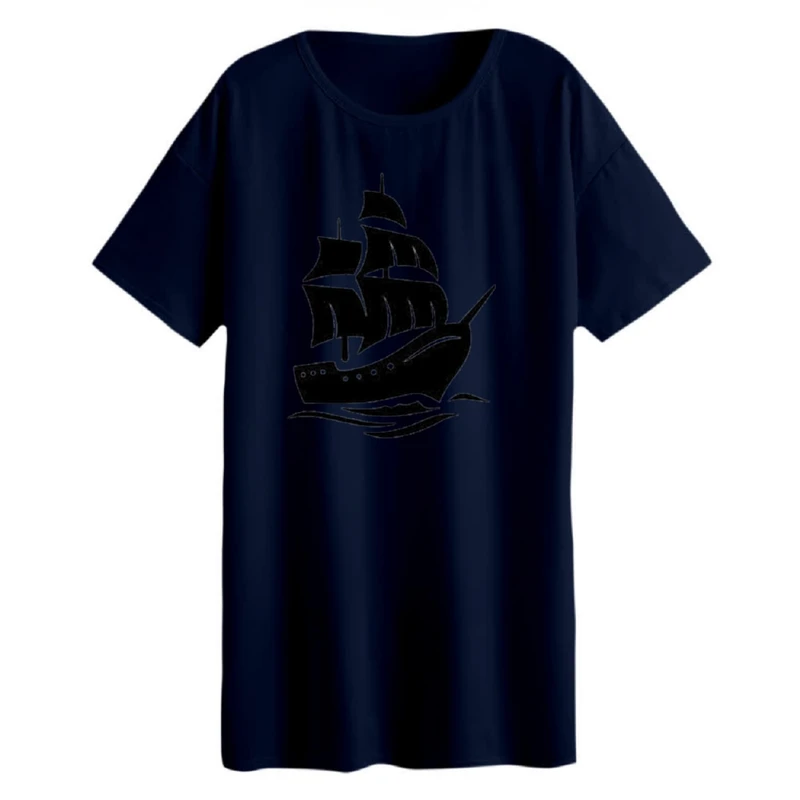 تی شرت لانگ زنانه مدل  کشتی کد 1