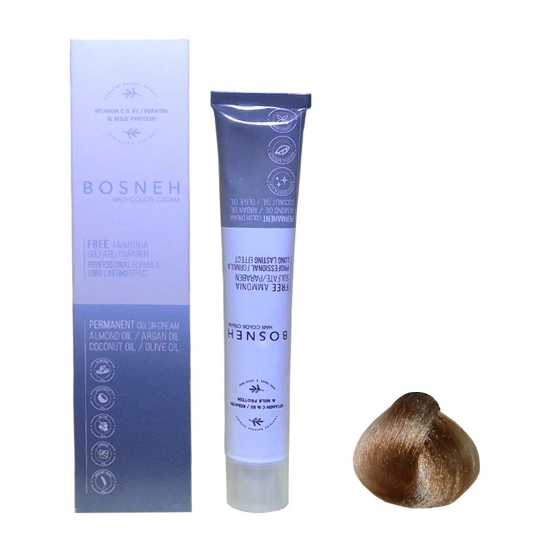 رنگ مو بوسنه مدل FREE AMMONIA شماره 7.0 حجم 100 میلی لیتر رنگ بلوند قوی