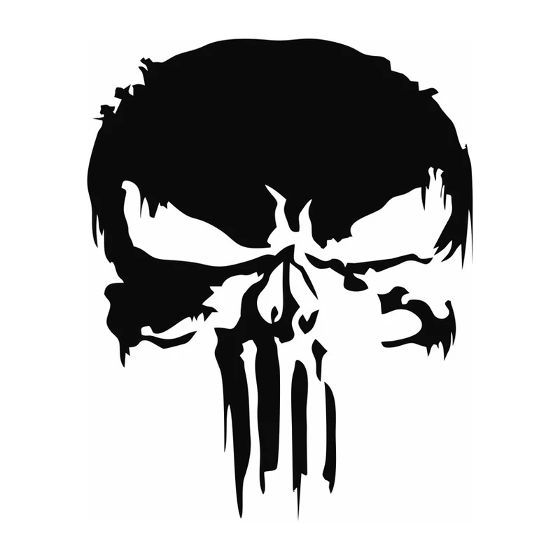 برچسب بدنه خودرو طرح اسکلت کد punisher