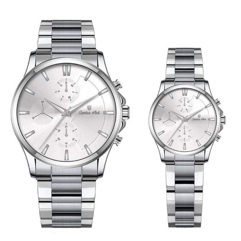 ست ساعت مچی عقربه‌ای زنانه و مردانه سوئیس آرت مدل 920150.151-01