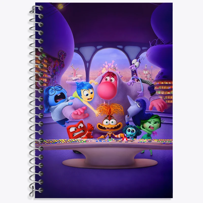 دفتر زبان 50 برگ خندالو مدل سه خط طرح اینساید اوت (Inside Out) کد N3389