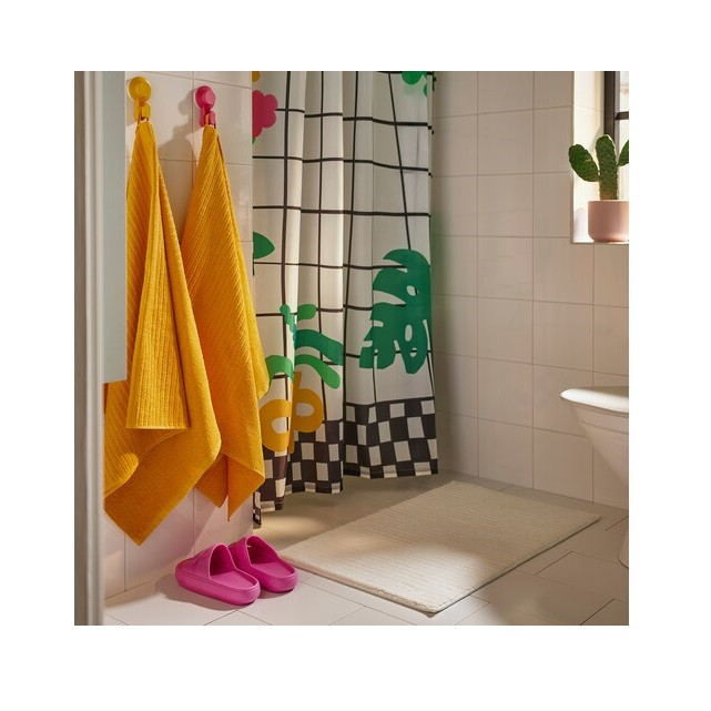 پرده حمام ایکیا مدل SNOJONKVILL کد 70557414 سایز 180x200 سانتیمتر