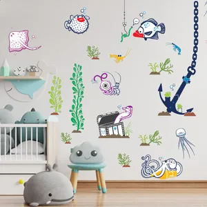 استیکر چوبی کودک جیک جیک مدل اعماق دریا مجموعه 5 عددی