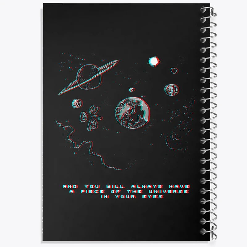 دفتر شطرنجی 50 برگ خندالو طرح کهکشان کد N3633