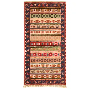     گلیم دستبافت نیم متری مدل ورنی کد 141229