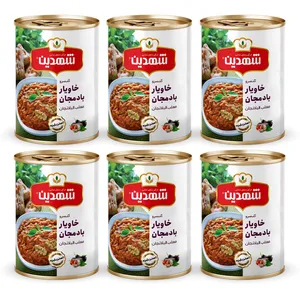 کنسرو خوراک بادمجان شهدین - 370 گرم بسته 6 عددی